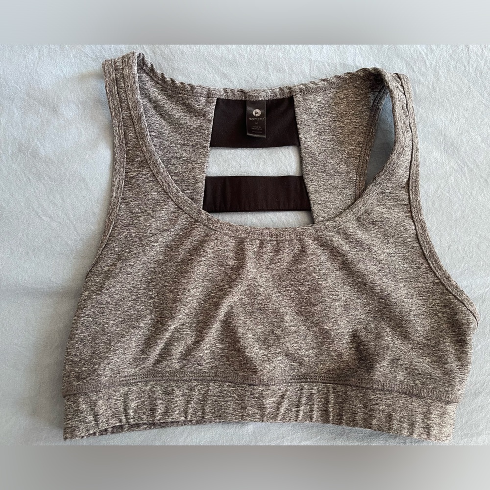 Grey sports bra